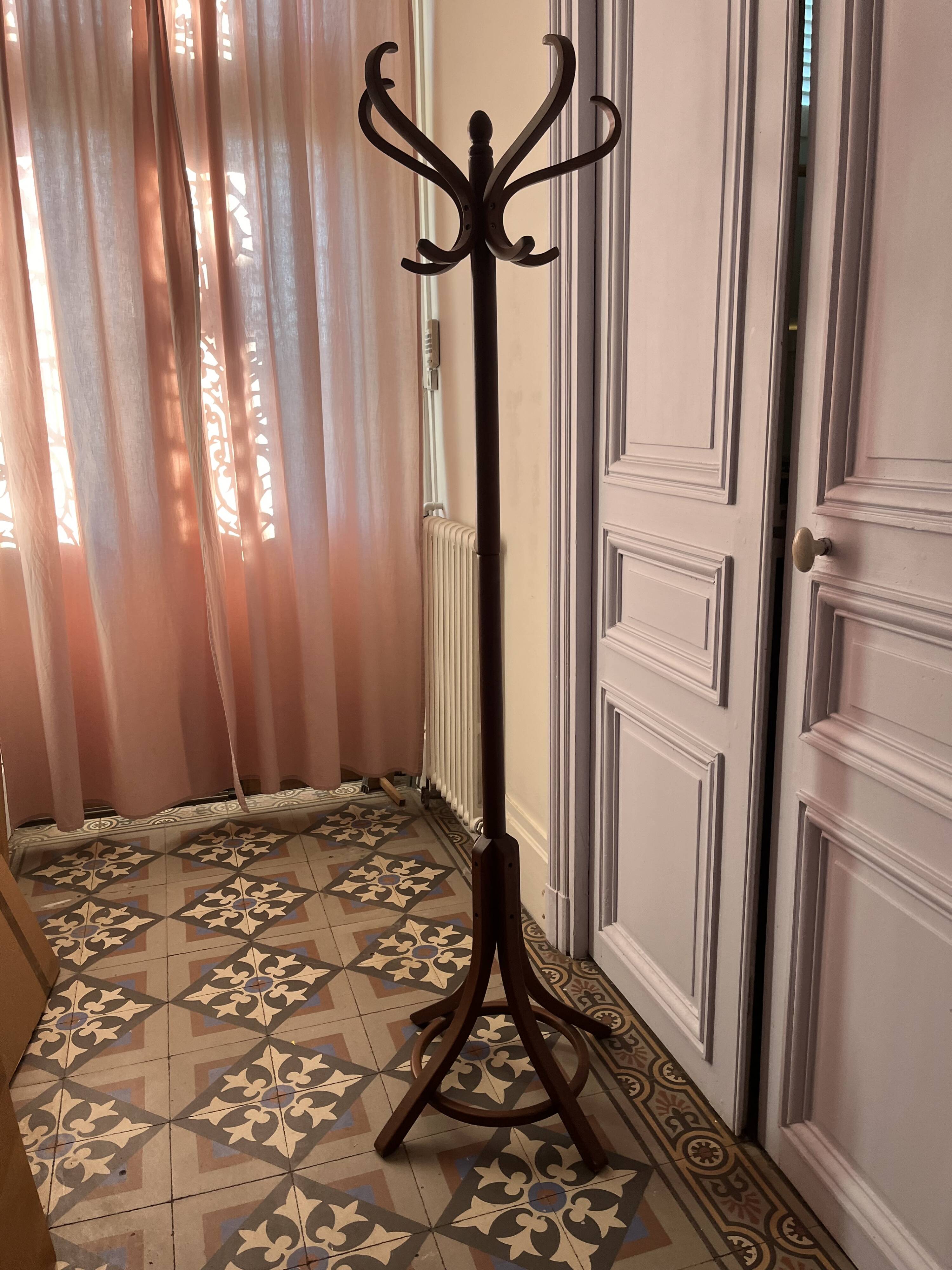 Baumann vintage wooden coat rack