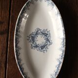 Ravier small oval dish Blue Bordure Lunéville