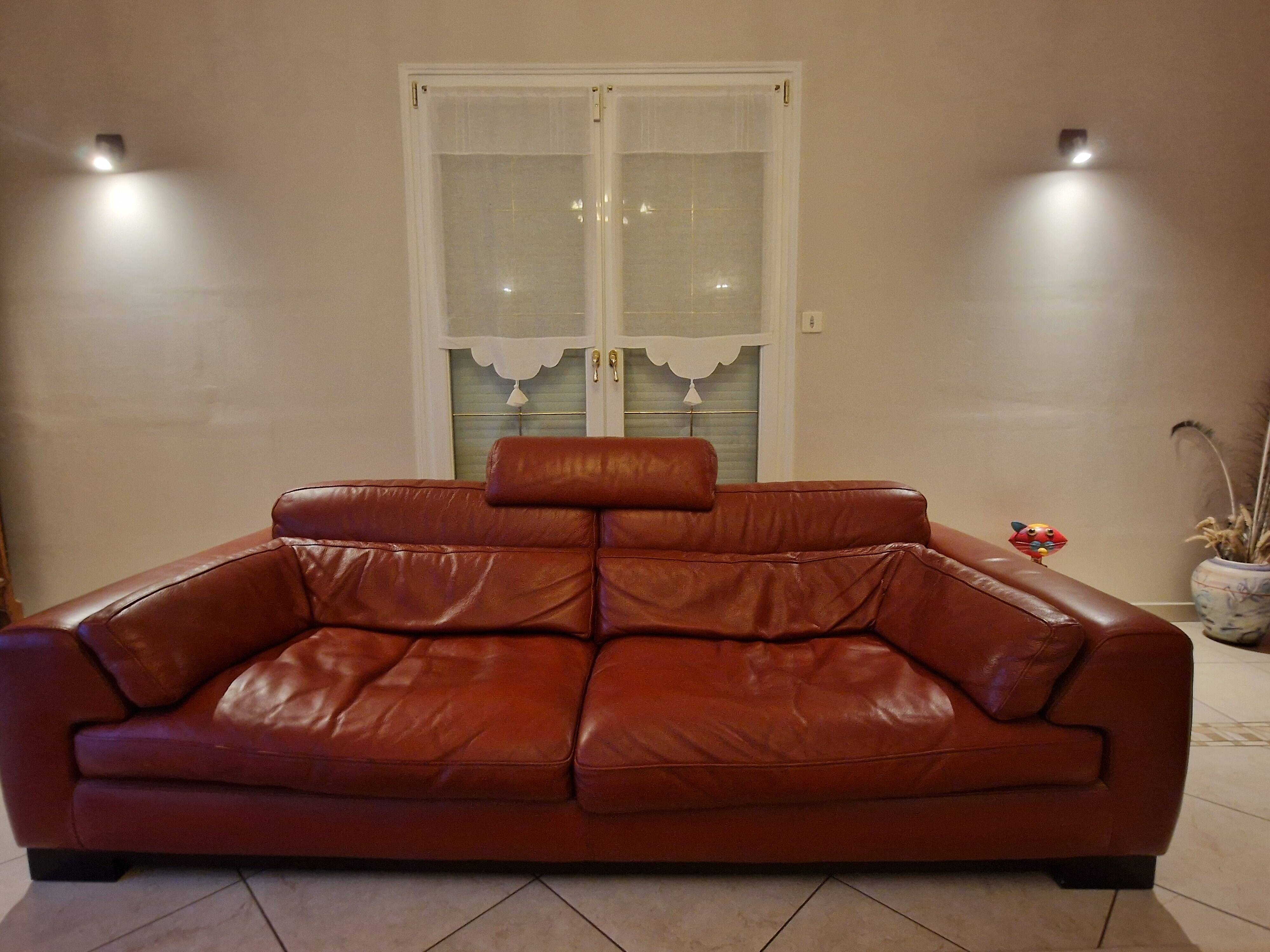 Roche Bobois leather sofa