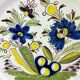 Delftware plate in white and blue with floral decoration, 18th century, Ø 36.5 cm
