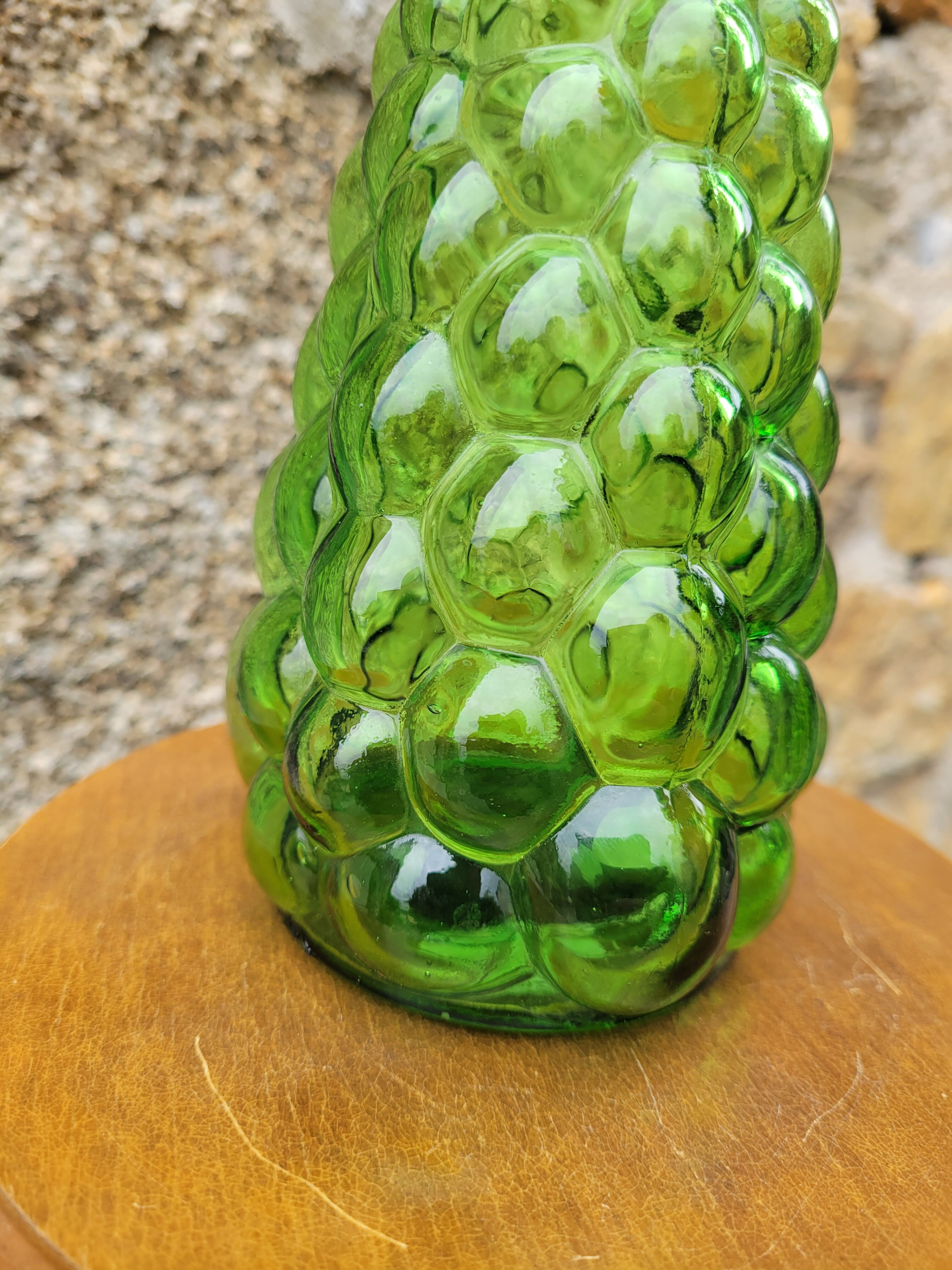 Carafe italienne en verre vert