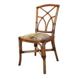 Chaise en bambou assise zébrée