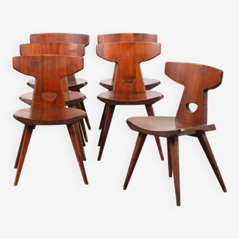 Suite of 6 chairs by Jacob Kielland-Brandt for I. Christiansen, 1960