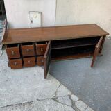 Meuble TV en bois exotique