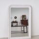 White lacquered wood mirror