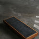 Belgian coffee table from the 80s, oak and blue stone from Belgium.