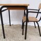 Schoolboy's desk and his chair