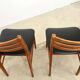 Lot de 4 chaises scandinaves hêtre et skai 60s