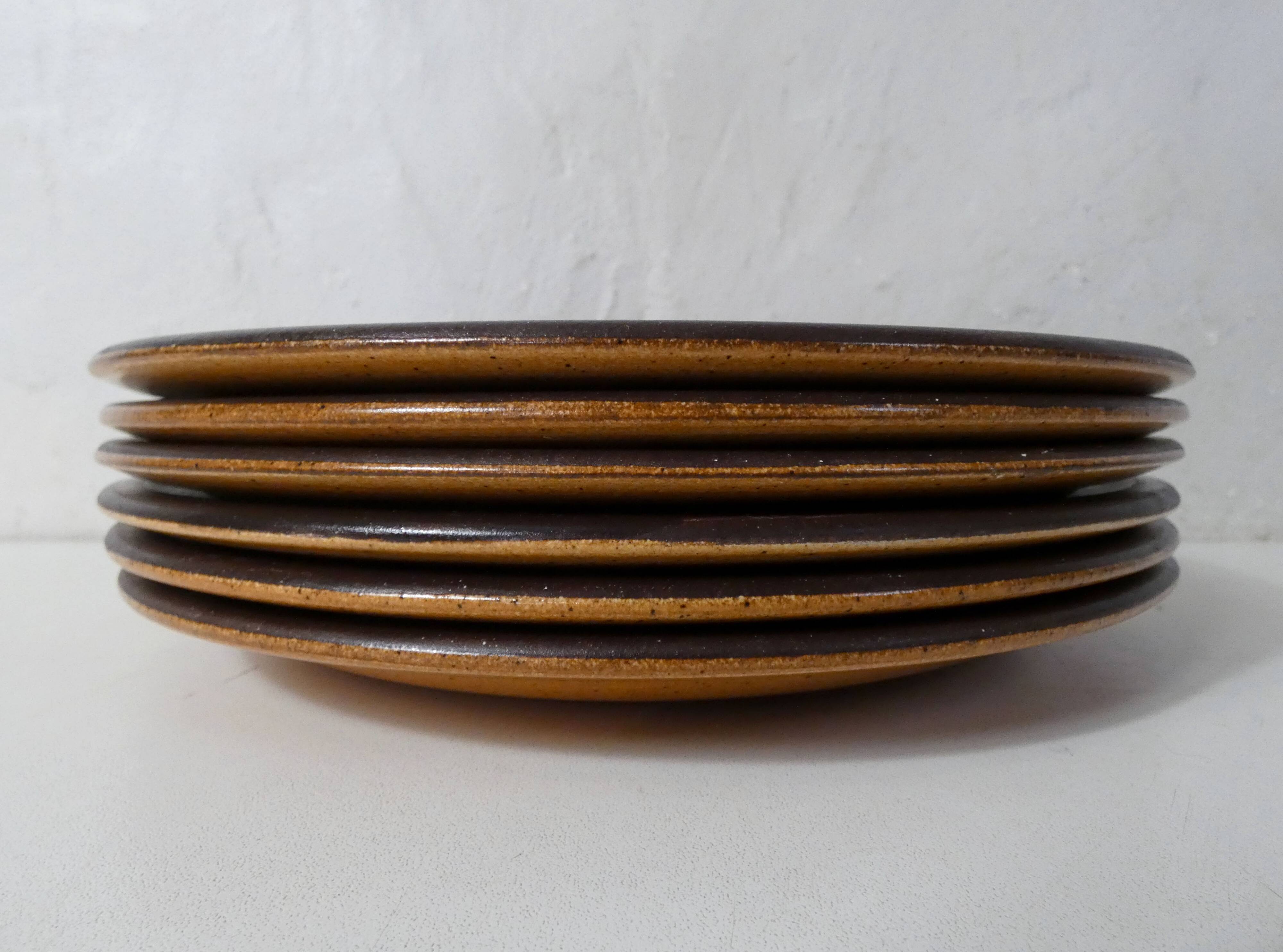 6 stoneware dinner plates