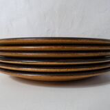 6 assiettes plates en grès