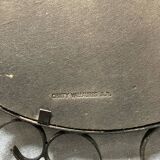 Large vintage black metal mirror Chaty Vallauris