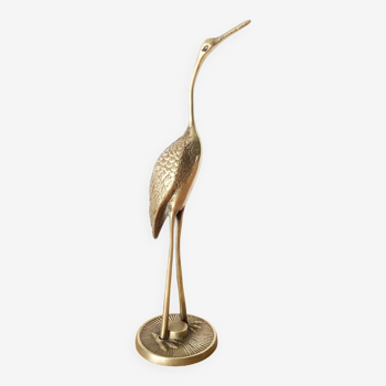 Vintage brass heron bird