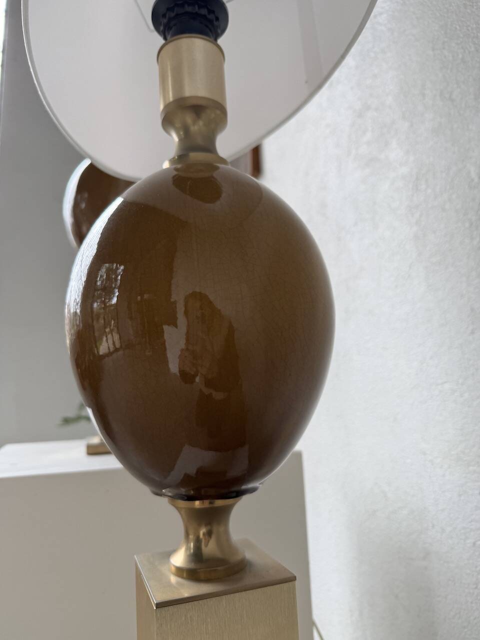 Pair of Philippe Barbier table lamps from the 70s