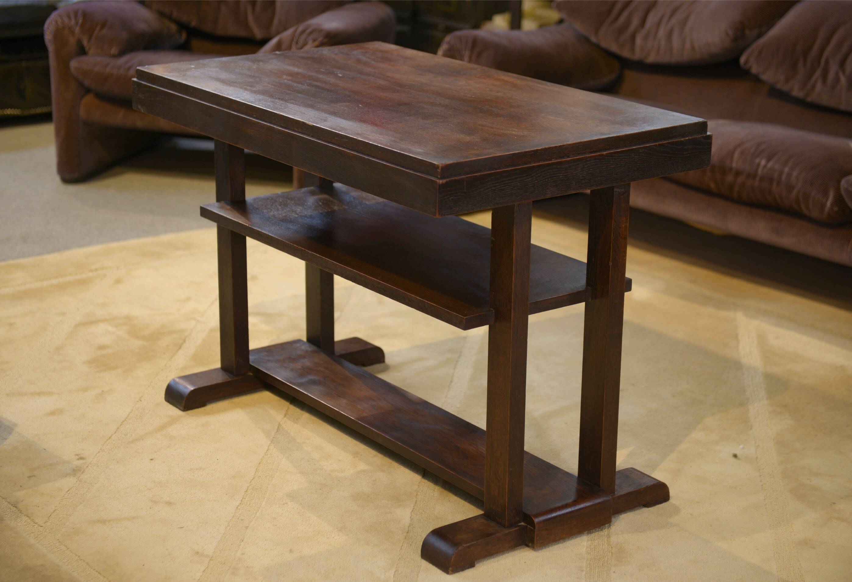 Oak console/side table from the 1940s.
