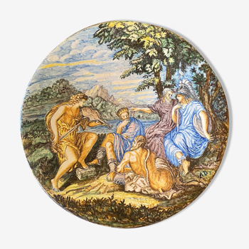 Assiette murale faience de Capodimonte