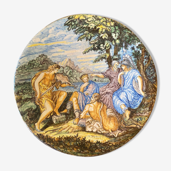 Faience wall plate of Capodimonte