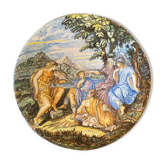 Faience wall plate of Capodimonte