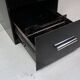 1930's modernist desk in black lacquered metal