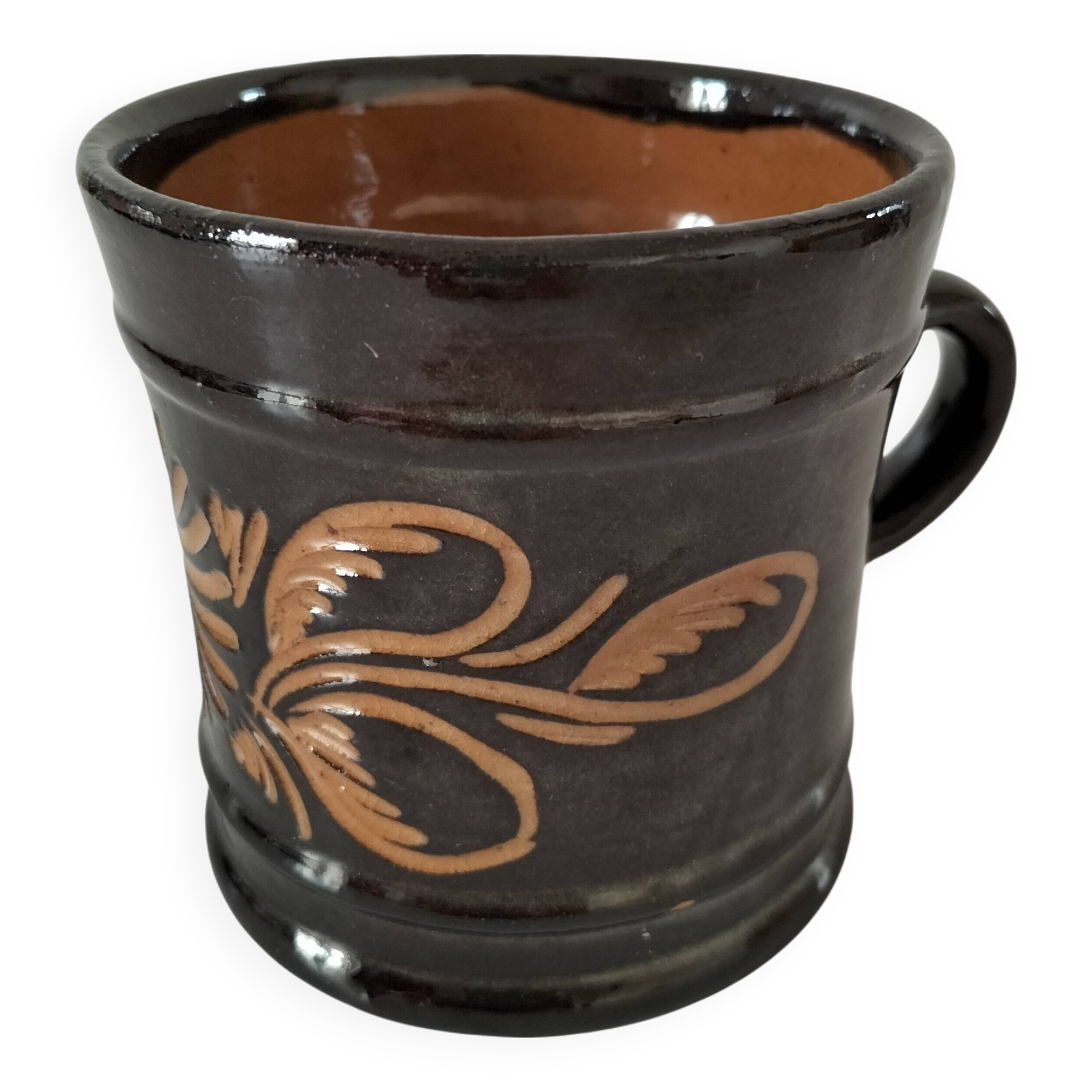 Glazed earth mug