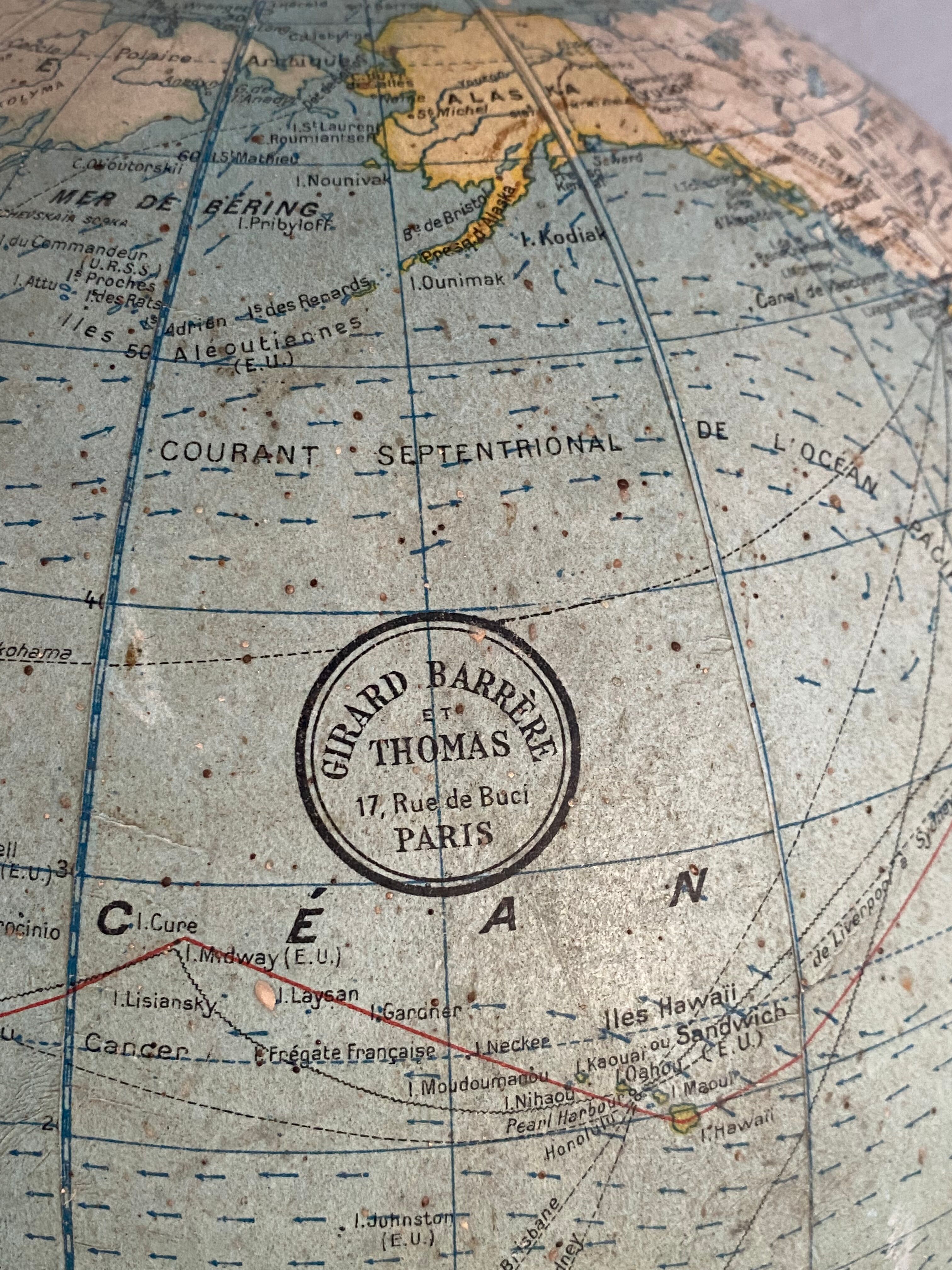 Globe from girard & barrere from the 1930s