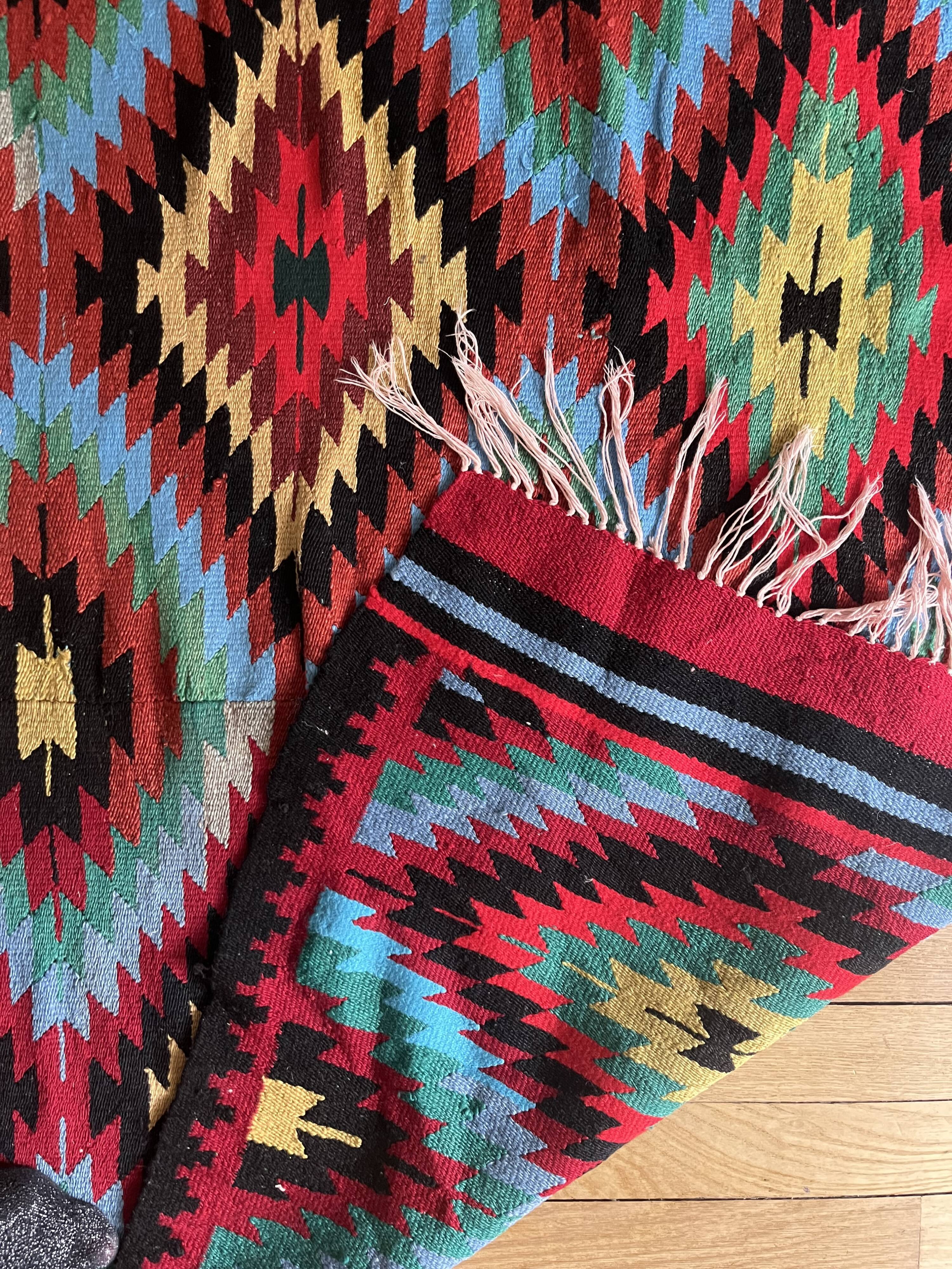 Vintage kilim rug, 246x130 cm