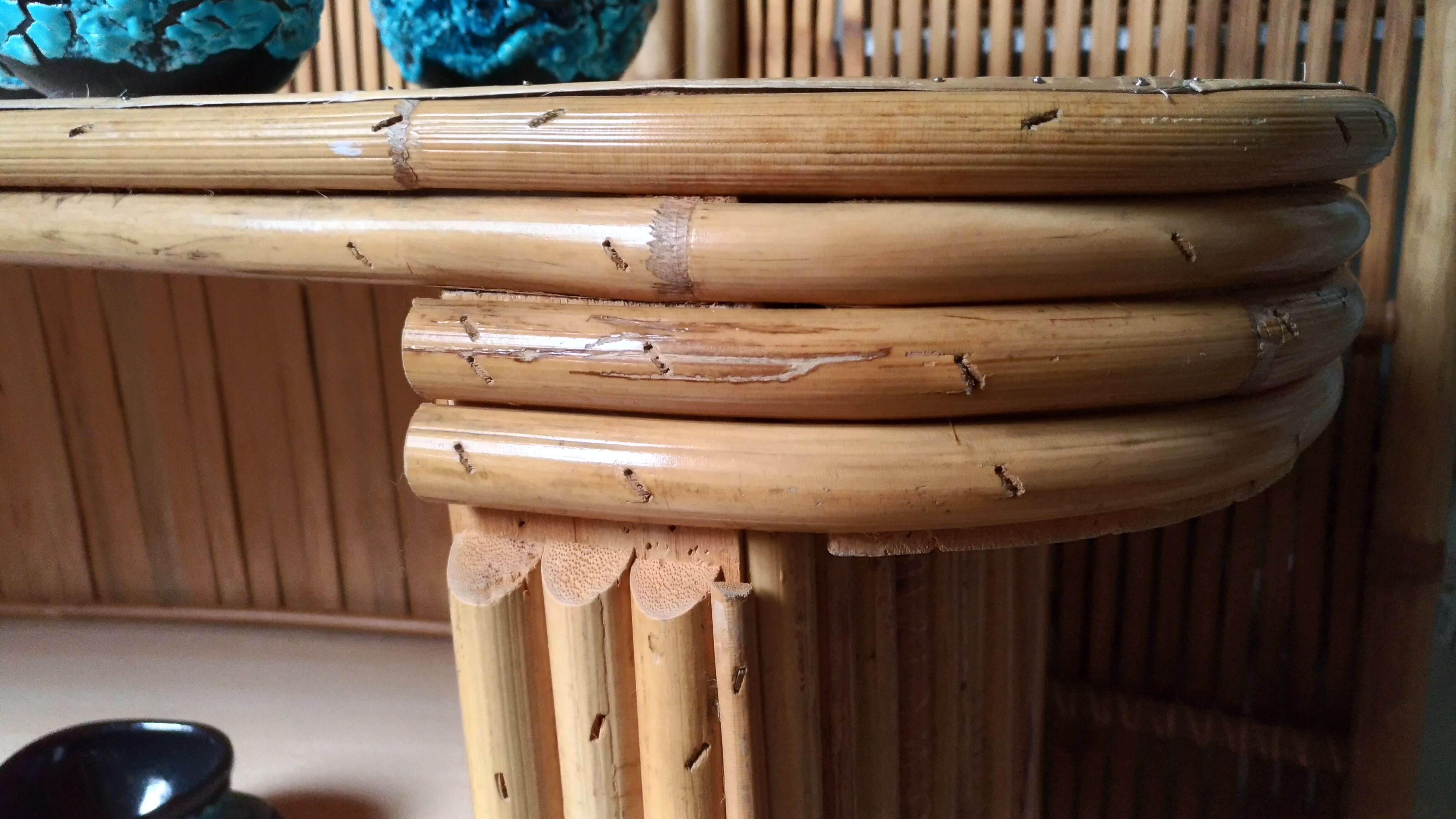 Vintage formica and bamboo tiki bar