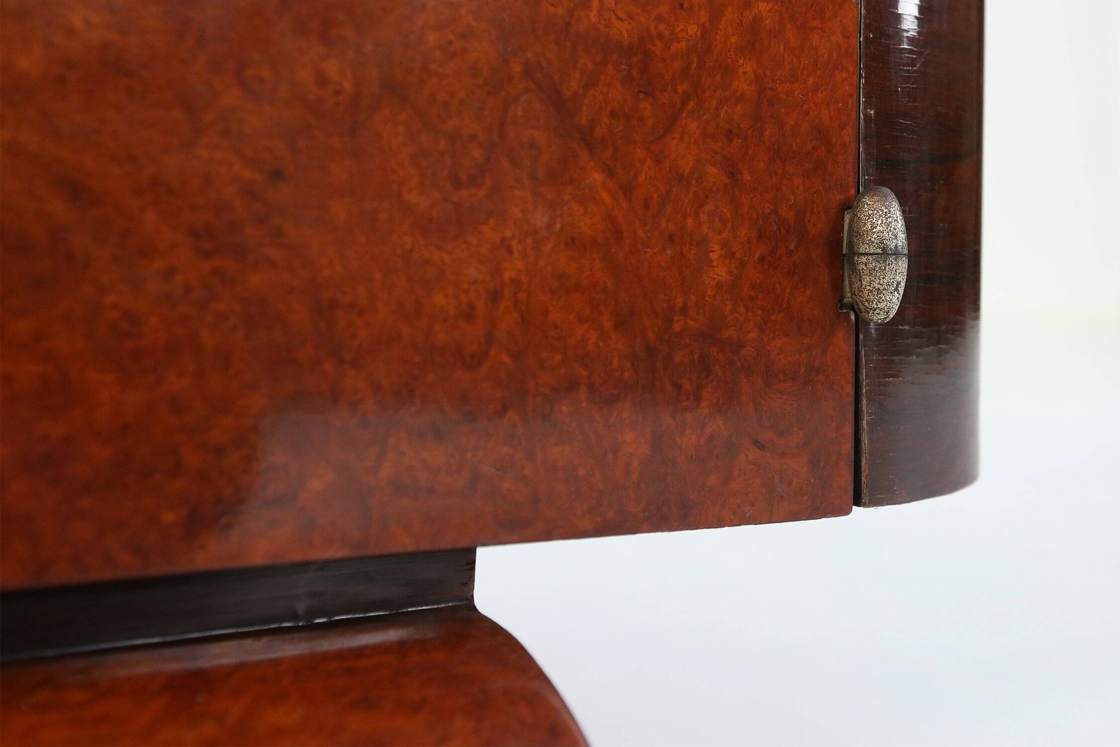 Art Deco Dressing Mirror by De Coene in Walnut Veneer, Belgium 1930s