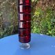 Set of 6 ruby red glass dessert bowls on a pedestal – France – Wine