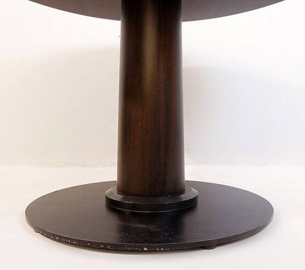 Table ronde en ébène de Macassar Ø 128cm