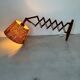Accordion or scissor wall lamp, Scandinavian design from the 60s