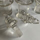 Set of 3 Art Deco crystal bottles