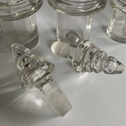 Set of 3 Art Deco crystal bottles