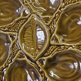 3 green majolica oyster plates from St Clément in good condition.