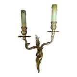 Vintage golden bronze 2-light wall light