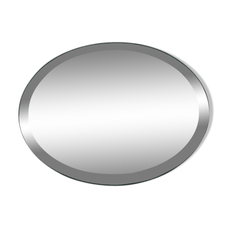 Beveled round mirror 40-50s