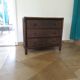 Vintage 3-drawer chest of drawers - wood, bamboo and woven rattan - 1980s