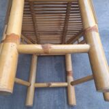 Ensemble de 3 tables gigognes vintage en bambou 70's
