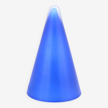 TeePee conical lamp in Sce blue glass, 80s