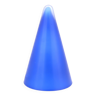 Lampe conique TeePee en verre bleu Sce, années 80
