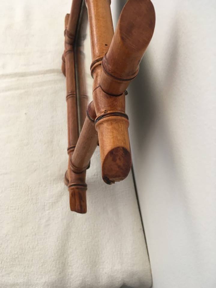 Vintage mirror wooden bamboo 18x24cm way