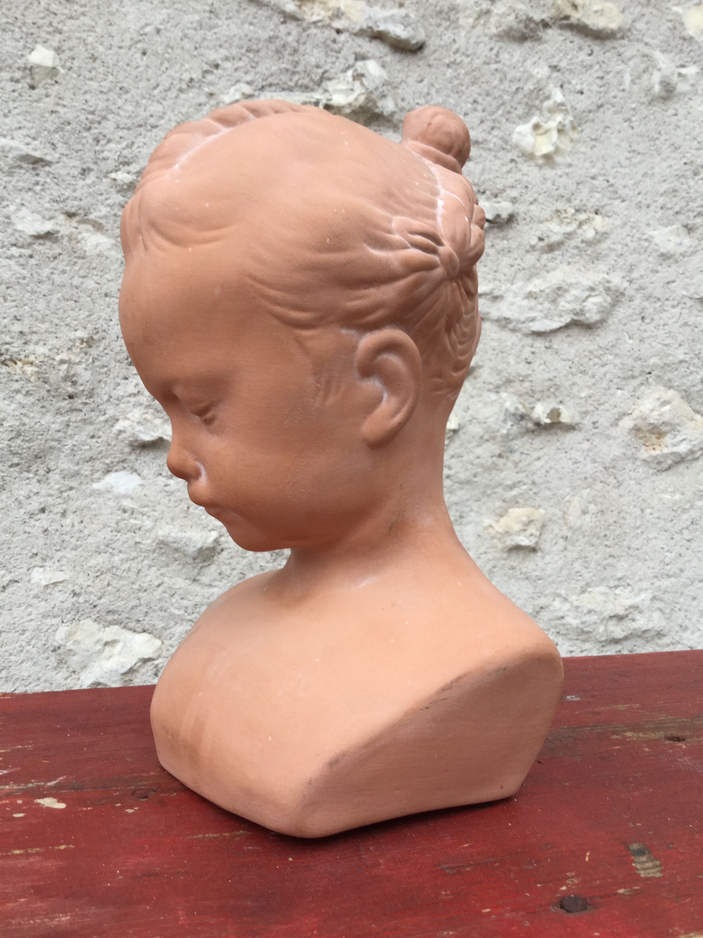 Child terracotta bust
