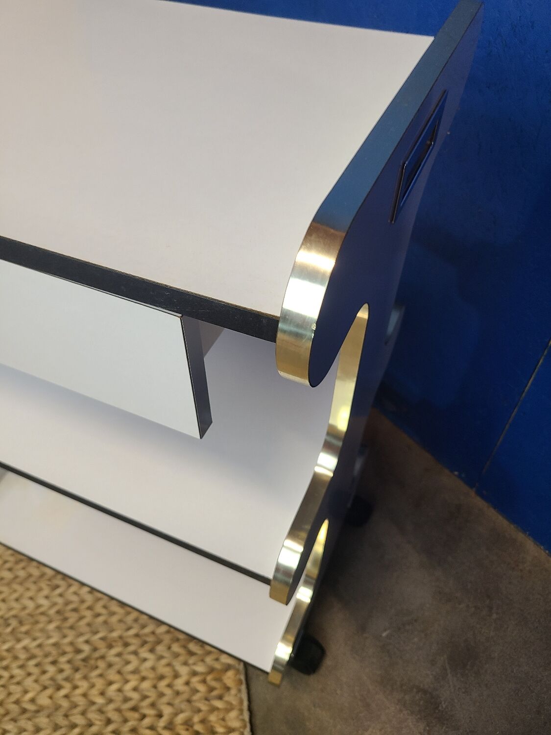 Vintage trolley on wheels