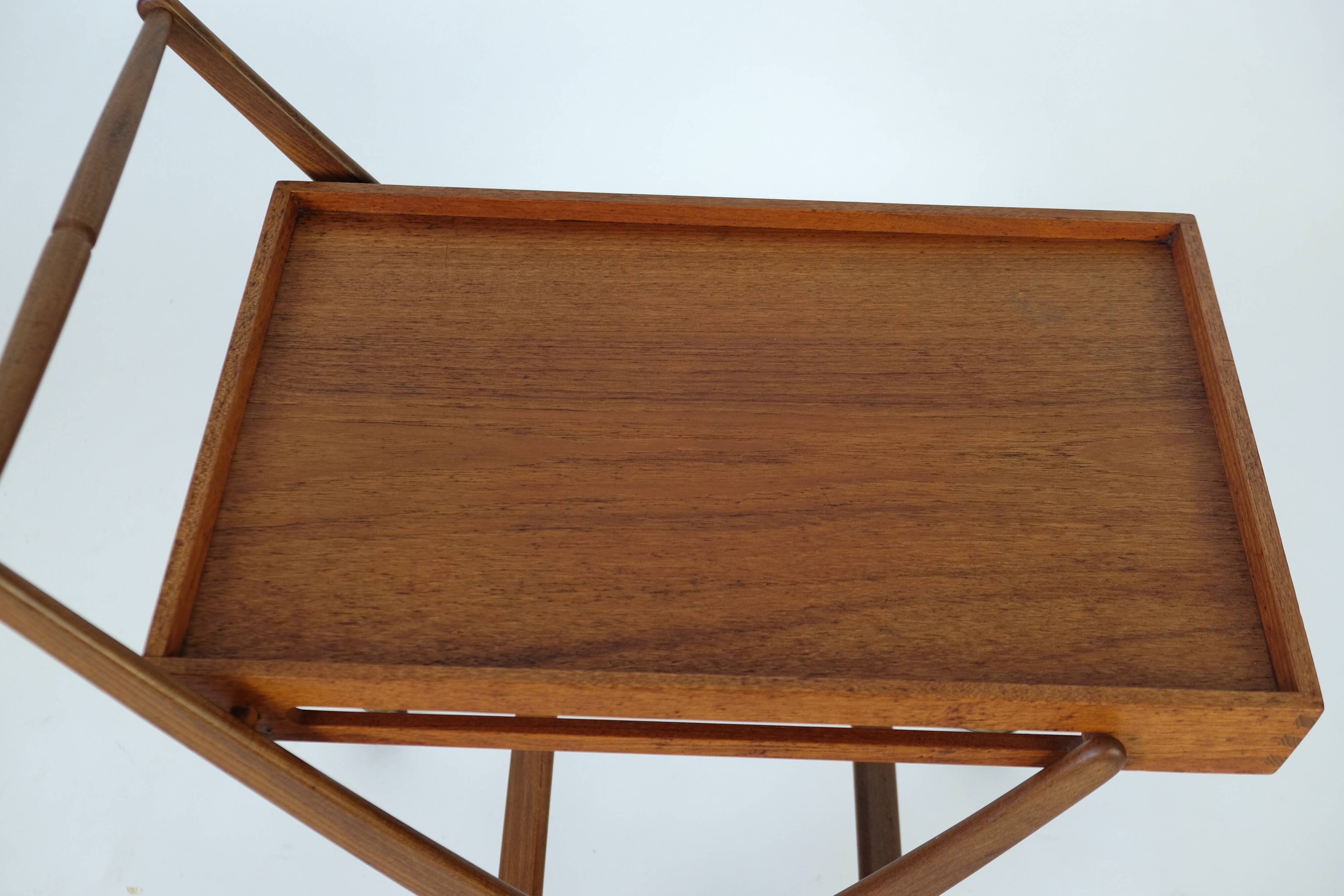Faltbarer Teak Barwagen Servierwagen Madsen Danish 60er Vintage