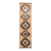 Tapis persan vintage marron 3 x 11 pour couloir, 94 x 345 cm, SK 5284