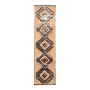 3x11 Rug For Hallway Brown Vintage Persian Runner Rug, 94x345Cm SK 5284