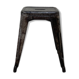 Tabouret Tolix H45 en métal brut