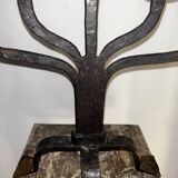 Metal candlestick, Murano glass ornament