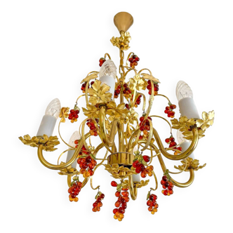 Suspension — Raisins en verre de murano