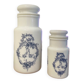 Opaline apothecary jars