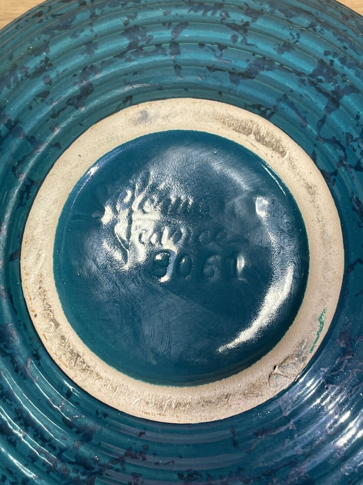 Vase ball earthenware Saint-Clement, France, art deco era